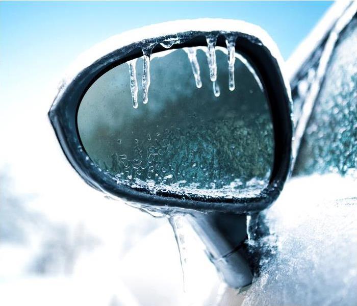 Frozen car window